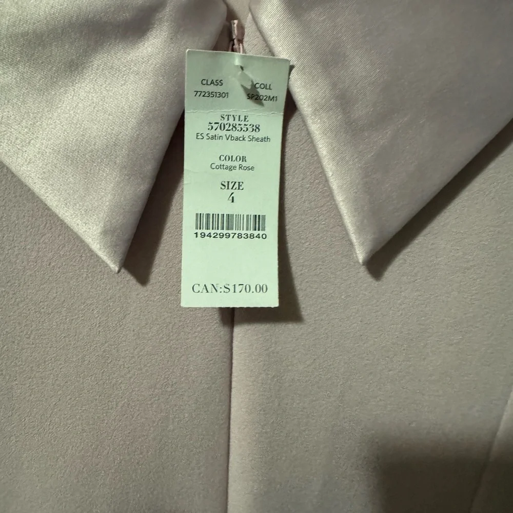 White House black market dress brand new size 4 baby pink elegant beautiful chic - Picture 4 of 4